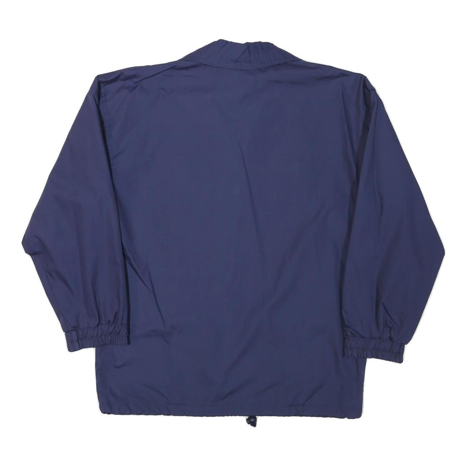 TRUE COLOURS Mens Navy Blue Jacket M Polyester Blend Zip Regular Fit Plain