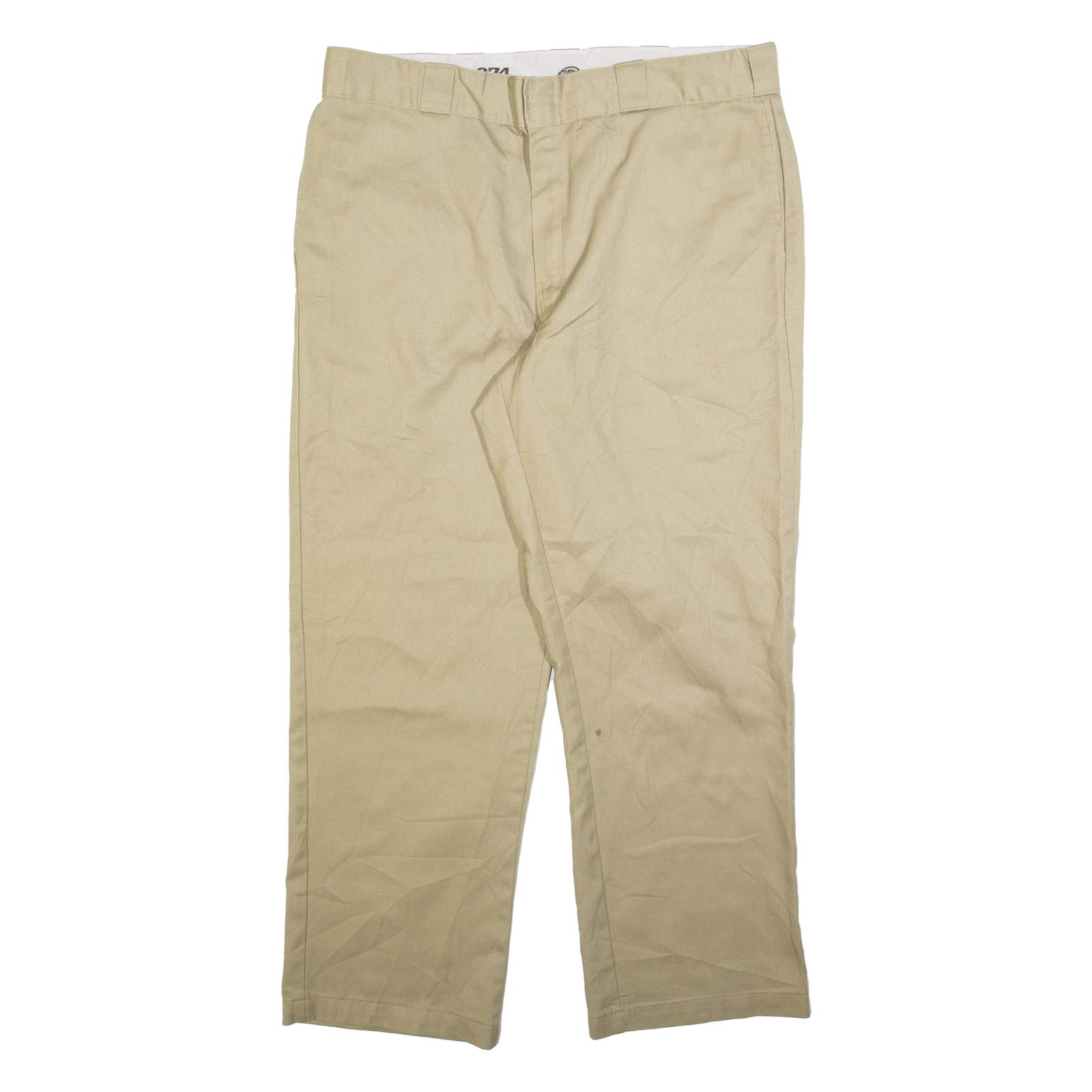 DICKIES Mens Trousers Beige Regular Straight W38 L30