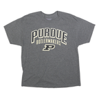 CHAMPION Mens Grey Purdue Boilermakers Graphic T-Shirt L Crew Neck Short Sleeve