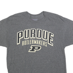 CHAMPION Mens Grey Purdue Boilermakers Graphic T-Shirt L Crew Neck Short Sleeve