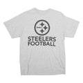 NFL Mens Grey Steelers Football Graphic T-Shirt L Short Sleeve Crew Neck