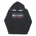CHAMPION Womens Black Hoodie XXS Cotton Blend Pullover Lightweight Casual