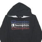 CHAMPION Womens Black Hoodie XXS Cotton Blend Pullover Lightweight Casual