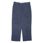 DICKIES Mens Trousers Blue Regular Straight W32 L30
