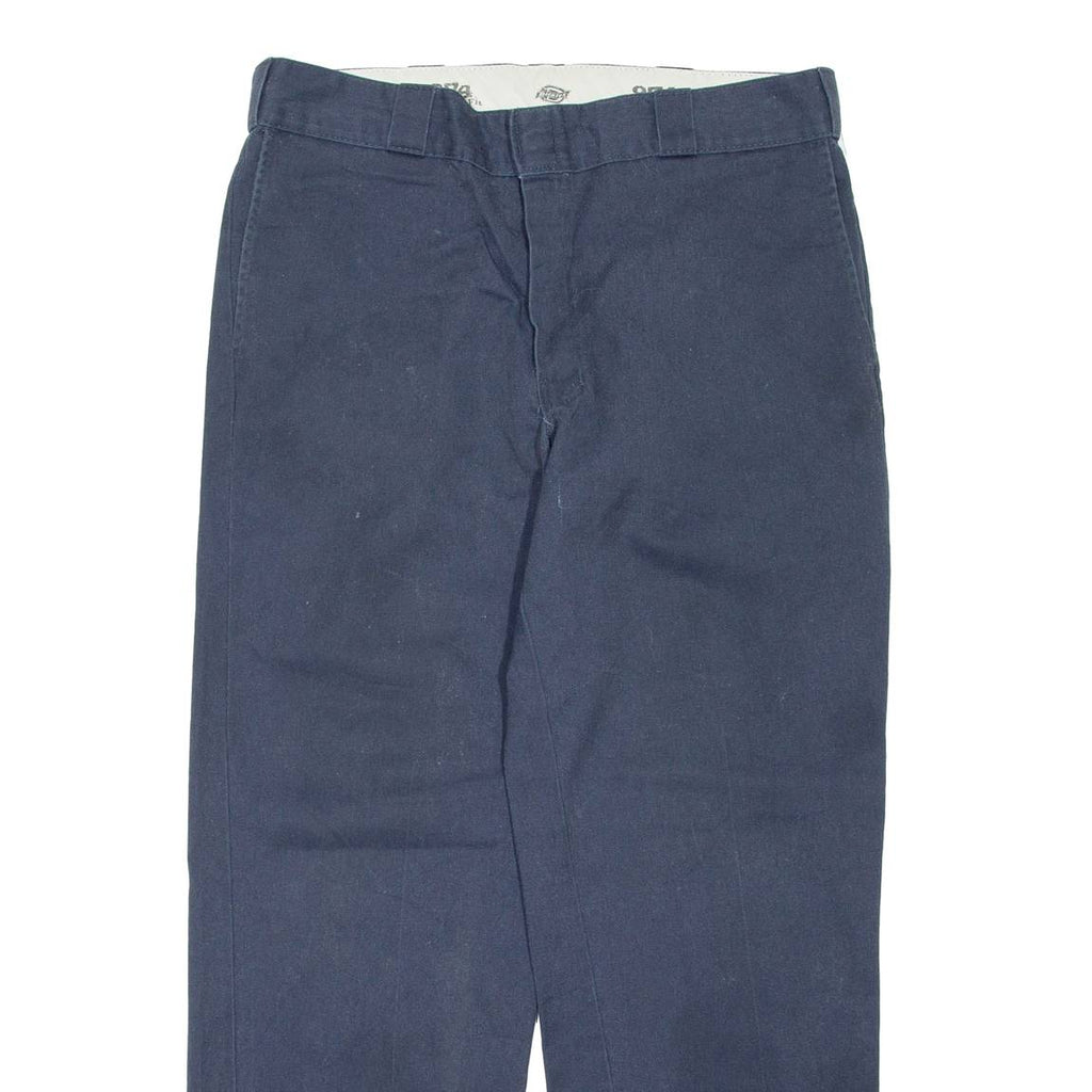 DICKIES Mens Trousers Blue Regular Straight W32 L30