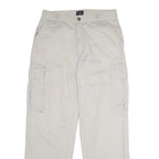 TOMMY JEANS Mens Cotton Beige Regular Straight Cargo Trousers W32 L30 Casual