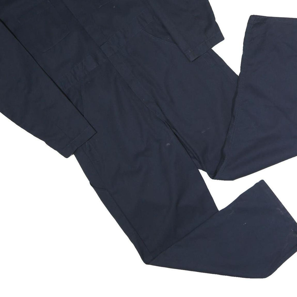 DICKIES Mens Navy Blue Cotton Blend Regular Fit Dungarees L W38 L28 Workwear