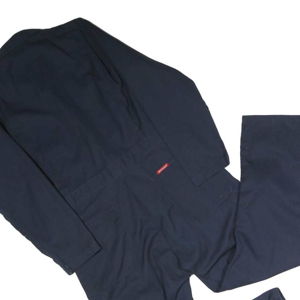 DICKIES Mens Navy Blue Cotton Blend Regular Fit Dungarees L W38 L28 Workwear