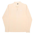 KAPPA Mens Cream Long Sleeve Plain L Cotton Polo Shirt Classic Fit