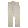 LEVI'S Mens Cotton Blend Beige Regular Straight Trousers W36 L28 Casual Zip