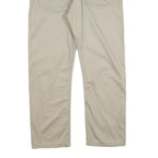 LEVI'S Mens Cotton Blend Beige Regular Straight Trousers W36 L28 Casual Zip