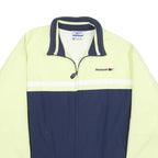 REEBOK Womens Yellow & Navy Zip Up Polyester Jacket UK 12 Sportswear Casual
