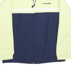 REEBOK Womens Yellow & Navy Zip Up Polyester Jacket UK 12 Sportswear Casual