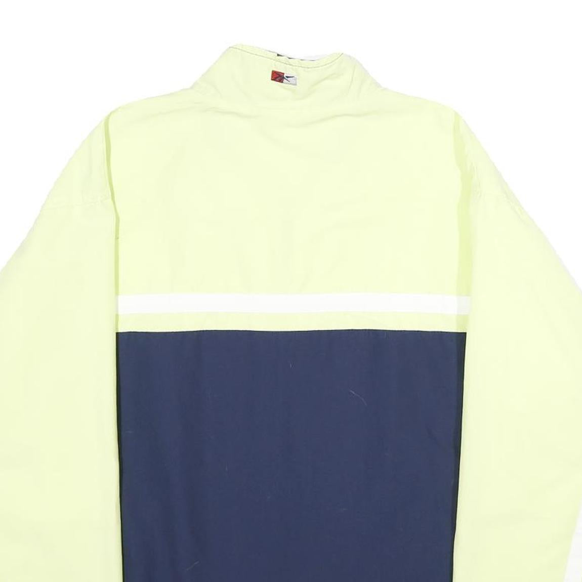 REEBOK Womens Yellow & Navy Zip Up Polyester Jacket UK 12 Sportswear Casual