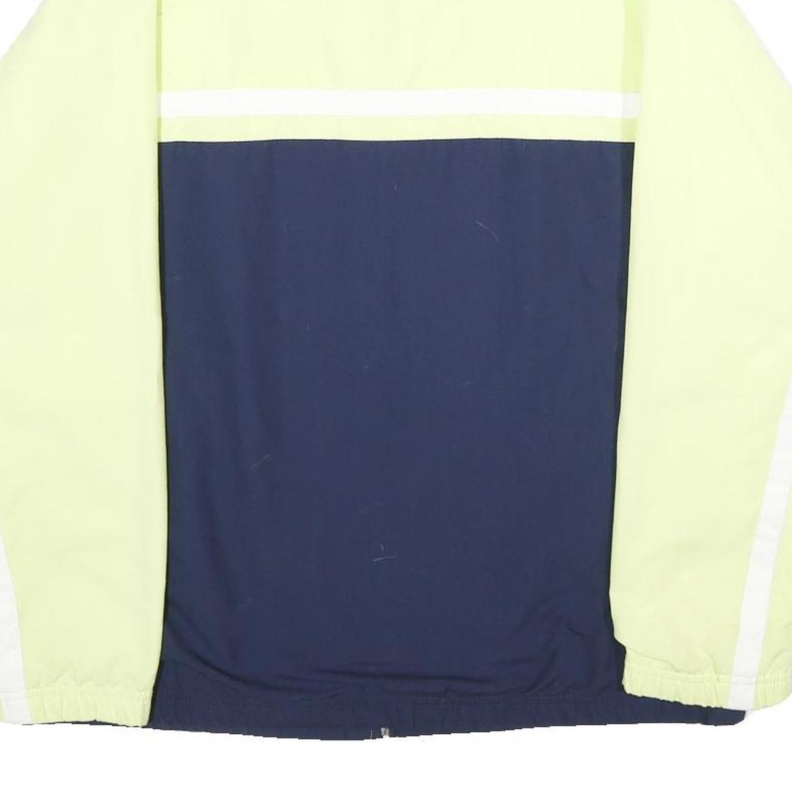 REEBOK Womens Yellow & Navy Zip Up Polyester Jacket UK 12 Sportswear Casual