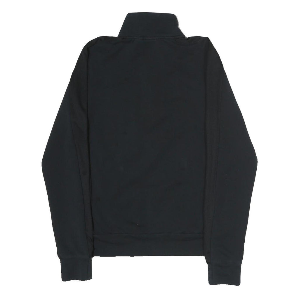 PUMA Mens Black 1/4 Zip S Sweatshirt Cotton Blend Pullover Sportswear