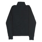PUMA Mens Black 1/4 Zip S Sweatshirt Cotton Blend Pullover Sportswear