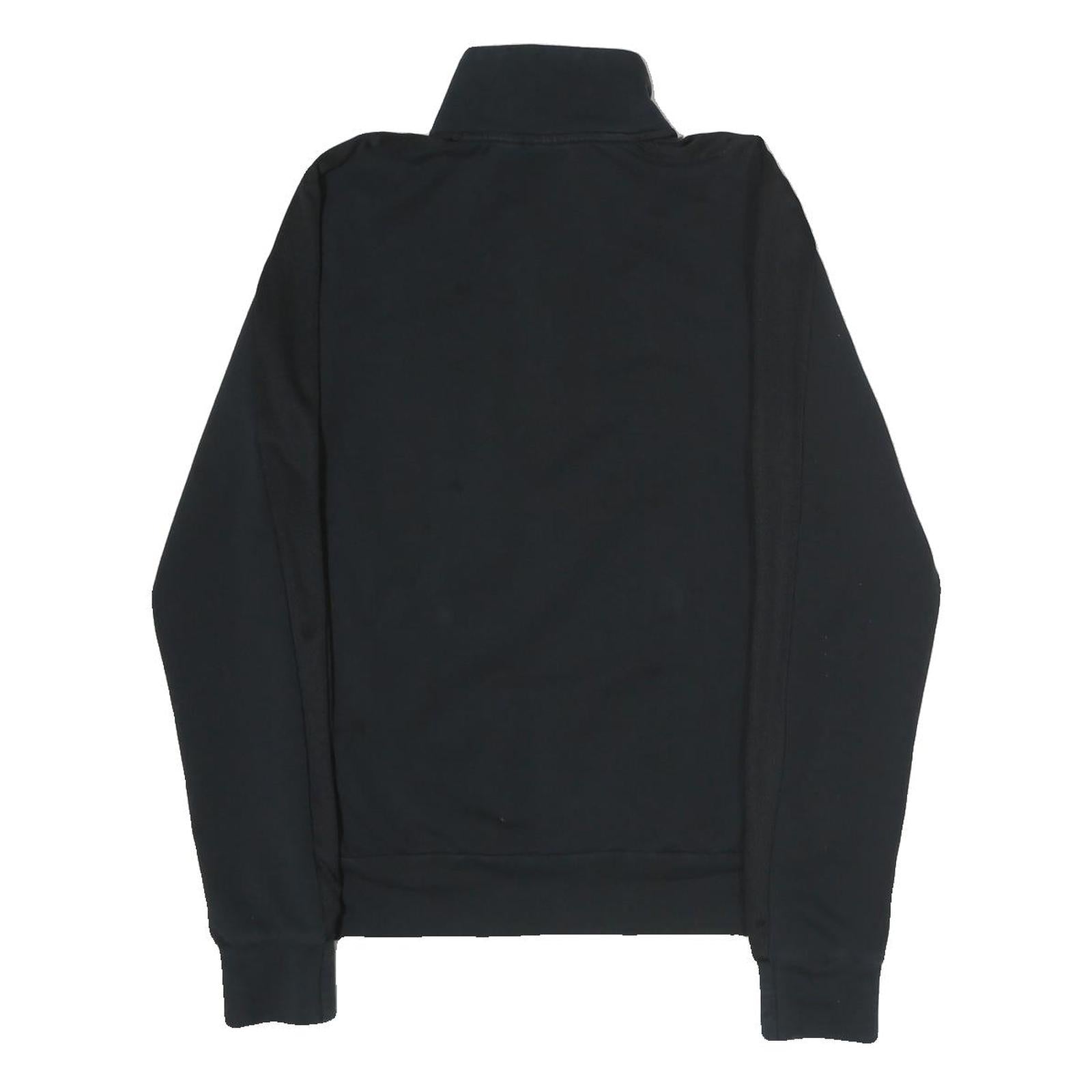 PUMA Mens Black 1/4 Zip S Sweatshirt Cotton Blend Pullover Sportswear