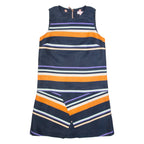 TED BAKER Womens Shift Dress Blue Striped Sleeveless Knee Length S