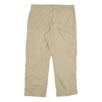 CARHARTT Mens Cotton Blend Beige Relaxed Fit Cargo Trousers W38 L28 Workwear