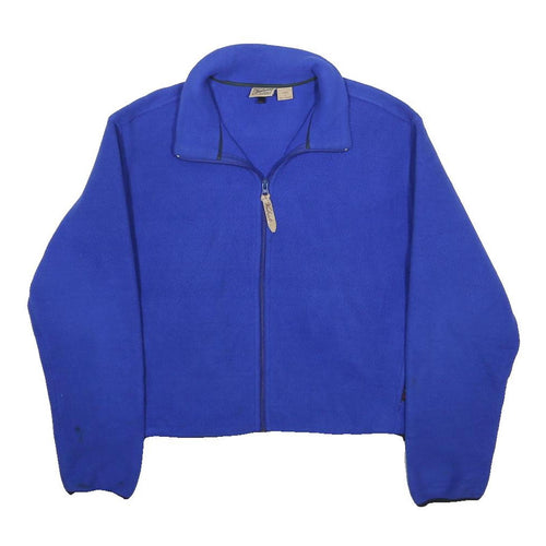 WOOLRICH Womens Blue Zip Jacket L Polyester Plain Casual Lightweight