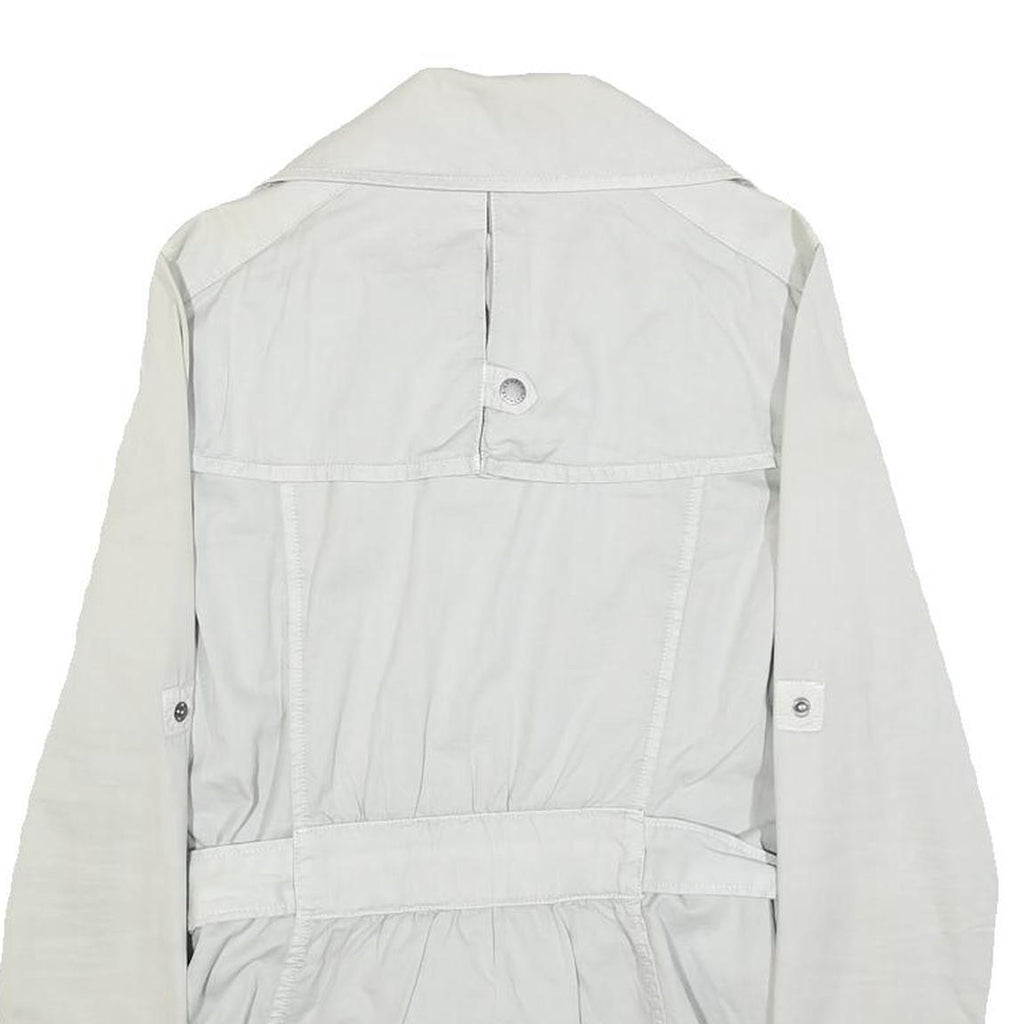 ARMANI EXCHANGE Womens White Cotton Zip Jacket M Casual Lightweight Stylish