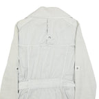 ARMANI EXCHANGE Womens White Cotton Zip Jacket M Casual Lightweight Stylish