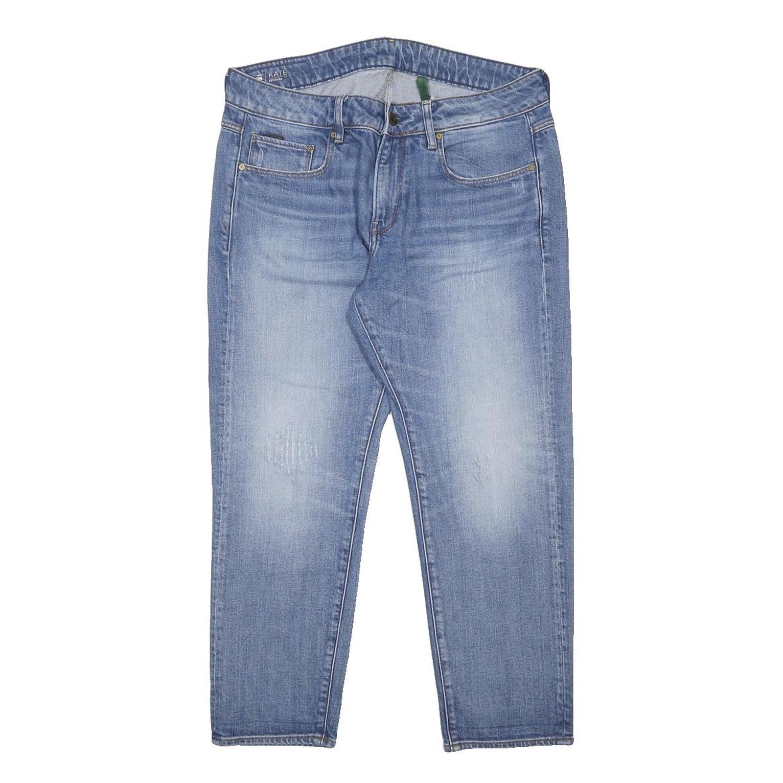 G-STAR Womens Regular Fit Blue Denim Jeans W31 L24 Zip Closure