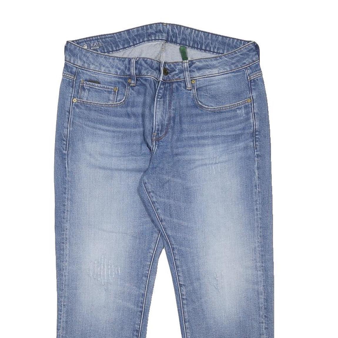 G-STAR Womens Regular Fit Blue Denim Jeans W31 L24 Zip Closure
