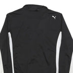 PUMA Womens Black & White Zip Jacket UK 14 Polyester Plain Sportswear Activewear