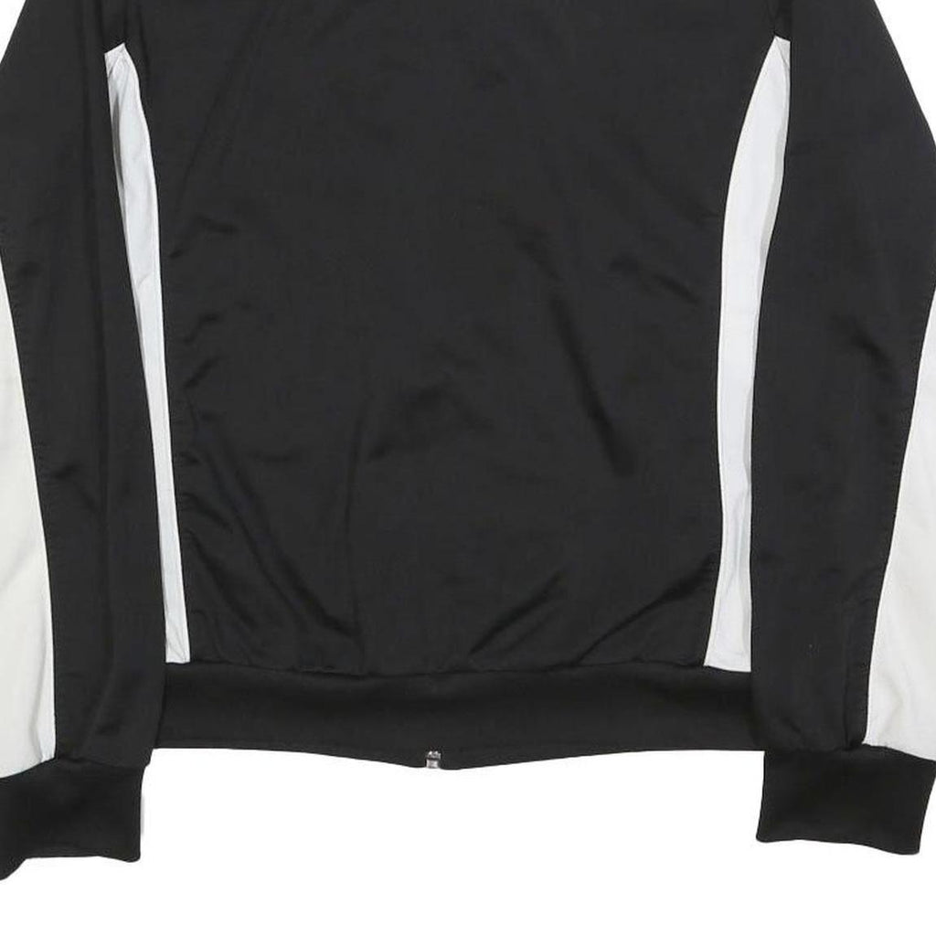 PUMA Womens Black & White Zip Jacket UK 14 Polyester Plain Sportswear Activewear