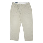 POLO RALPH LAUREN Mens Regular Fit Beige Cotton Blend Trousers W36 L30 Classic