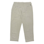 POLO RALPH LAUREN Mens Regular Fit Beige Cotton Blend Trousers W36 L30 Classic