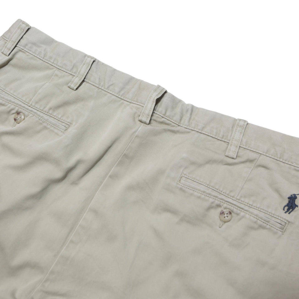 POLO RALPH LAUREN Mens Regular Fit Beige Cotton Blend Trousers W36 L30 Classic