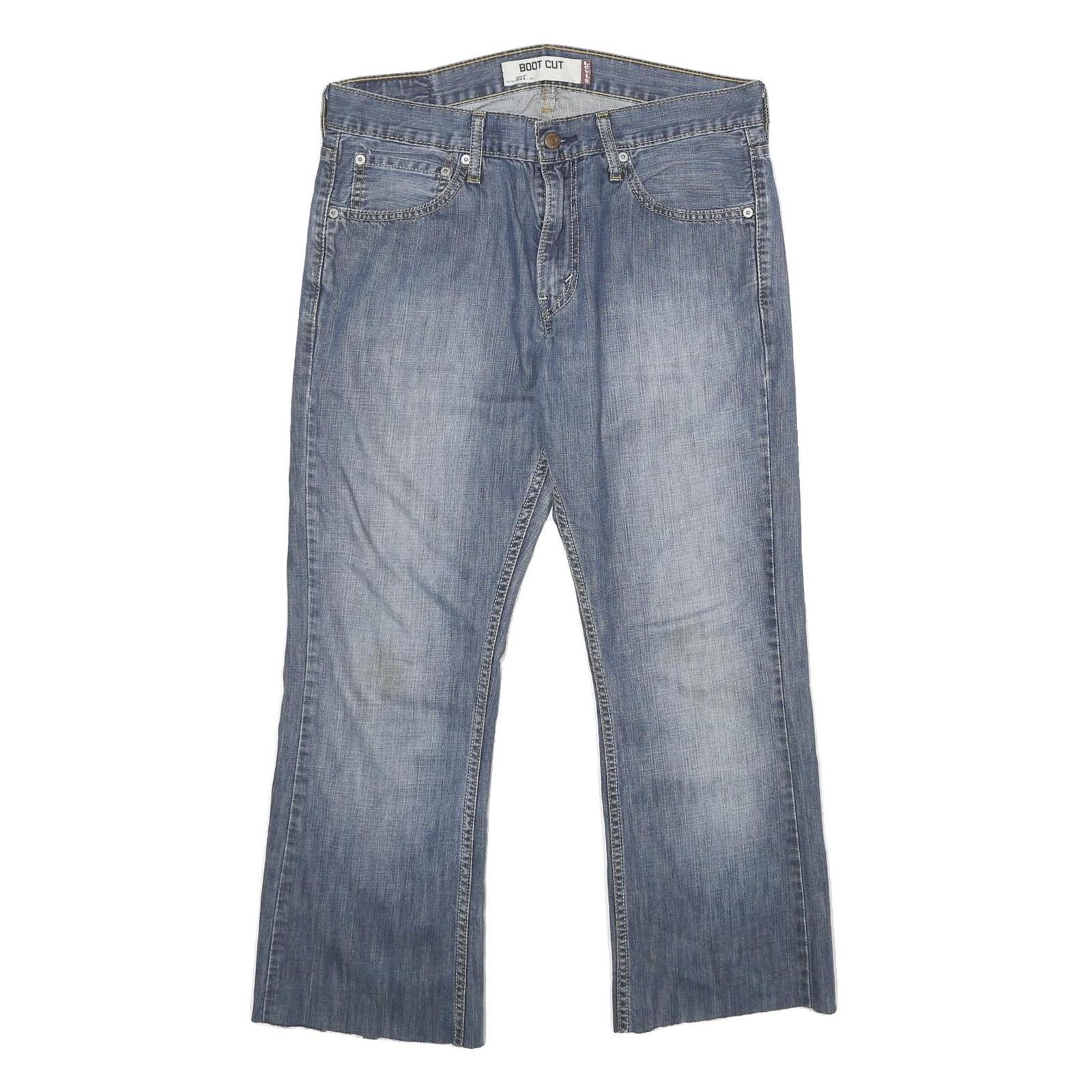 LEVI'S 527 Bootcut Mens Blue Cotton Denim Relaxed Jeans W32 L26 Classic Casual