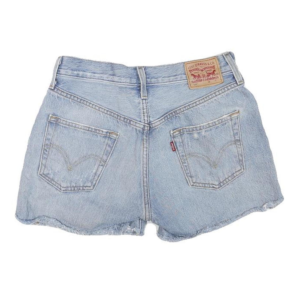 LEVI'S Womens Denim Blue Cut-Off Shorts S W28 Distressed Casual