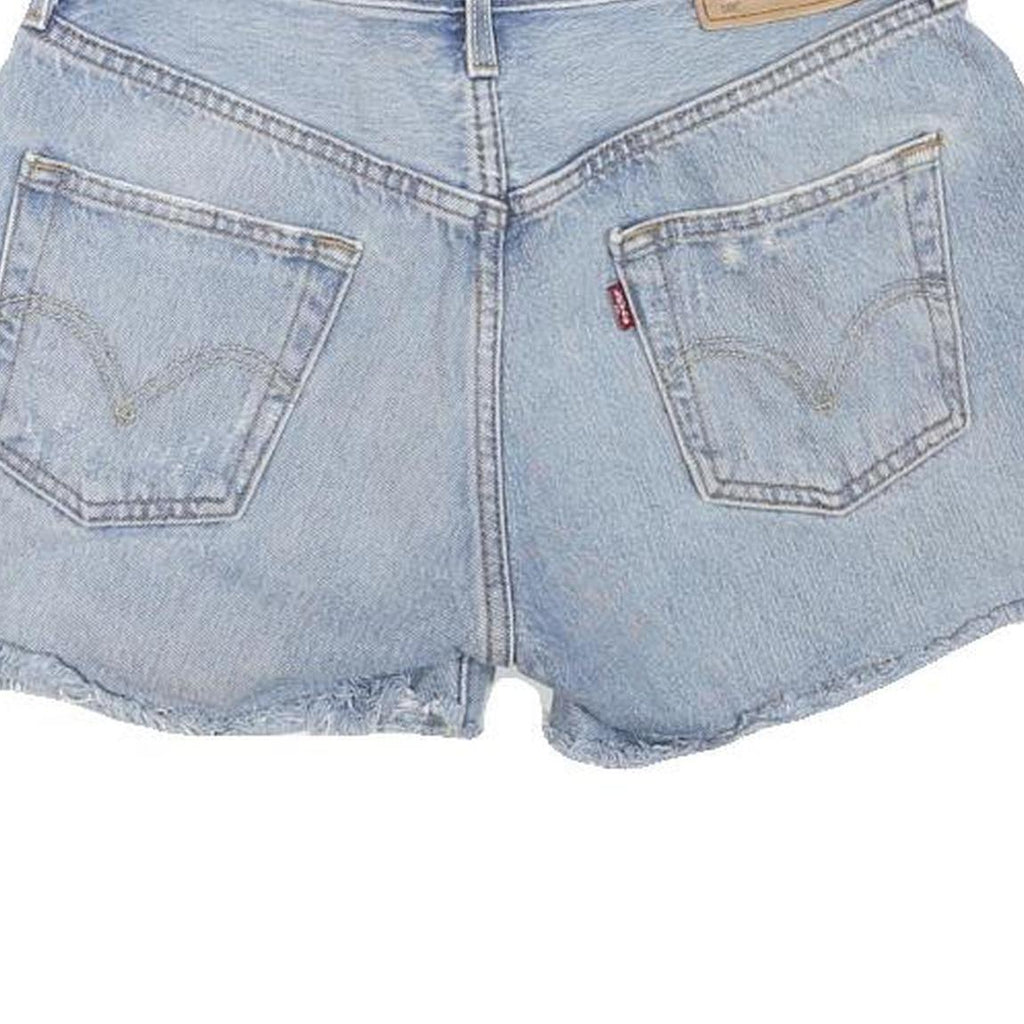 LEVI'S Womens Denim Blue Cut-Off Shorts S W28 Distressed Casual
