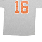 PORT & COMPANY Mens Grey & Orange Burton Softball Graphic T-Shirt M Short Sleeve