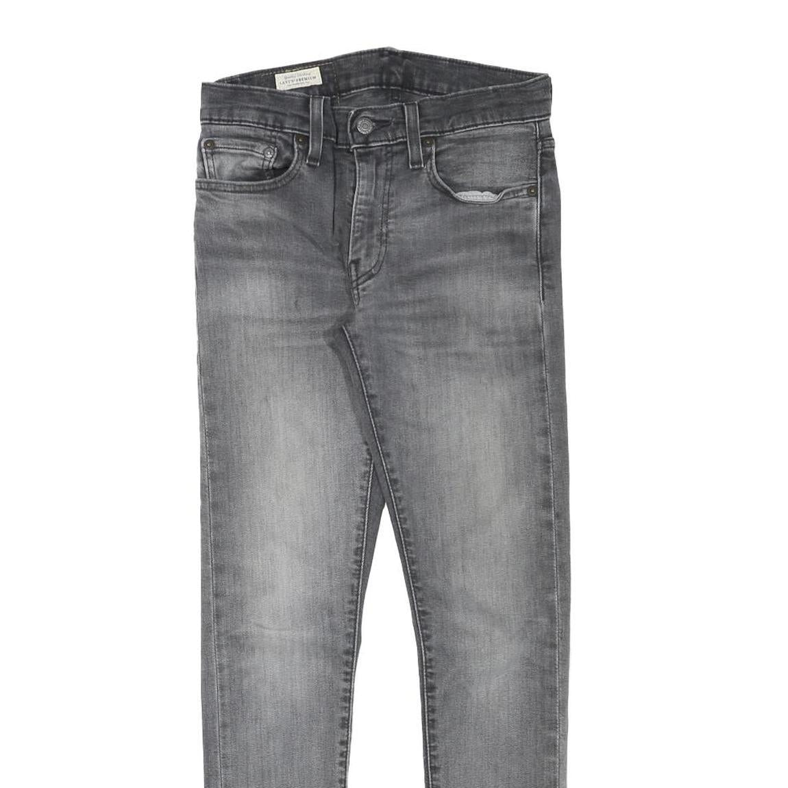 LEVI'S Mens Jeans Grey Slim Skinny Denim Medium W27 L29 Stylish Casual