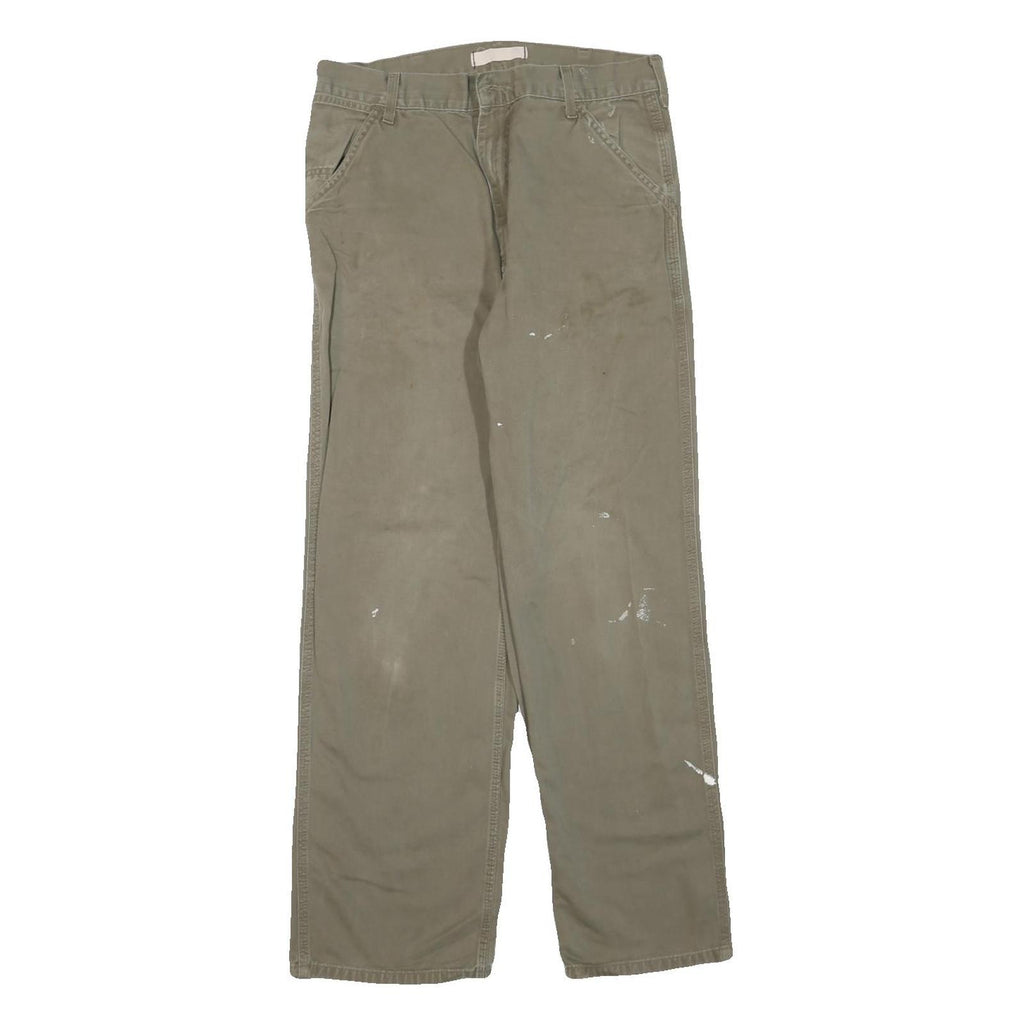 CARHARTT Womens Regular Fit Straight Leg Denim Beige W32 L30 Durable Workwear