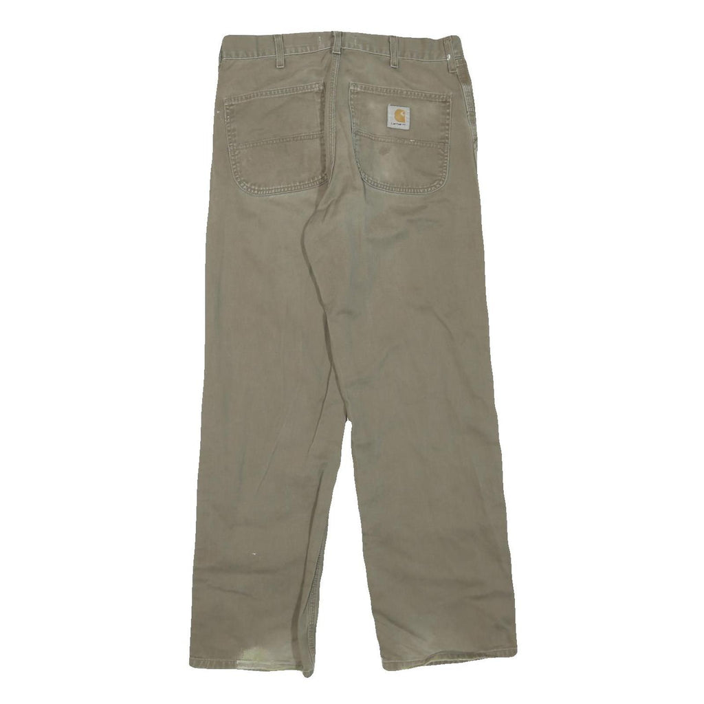 CARHARTT Womens Regular Fit Straight Leg Denim Beige W32 L30 Durable Workwear