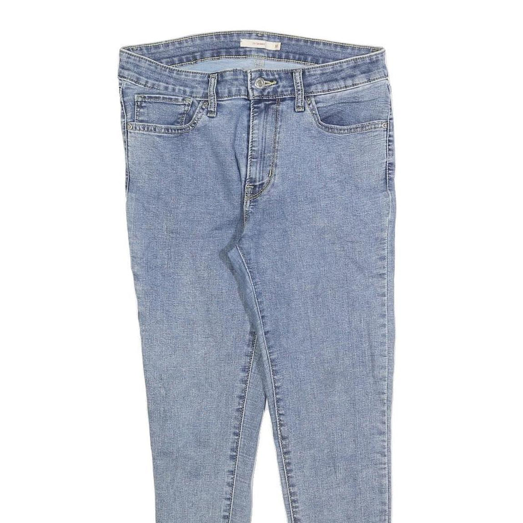 LEVI'S 711 Womens Slim Skinny Denim Light W30 L26 Stretch Cotton Blend Zip