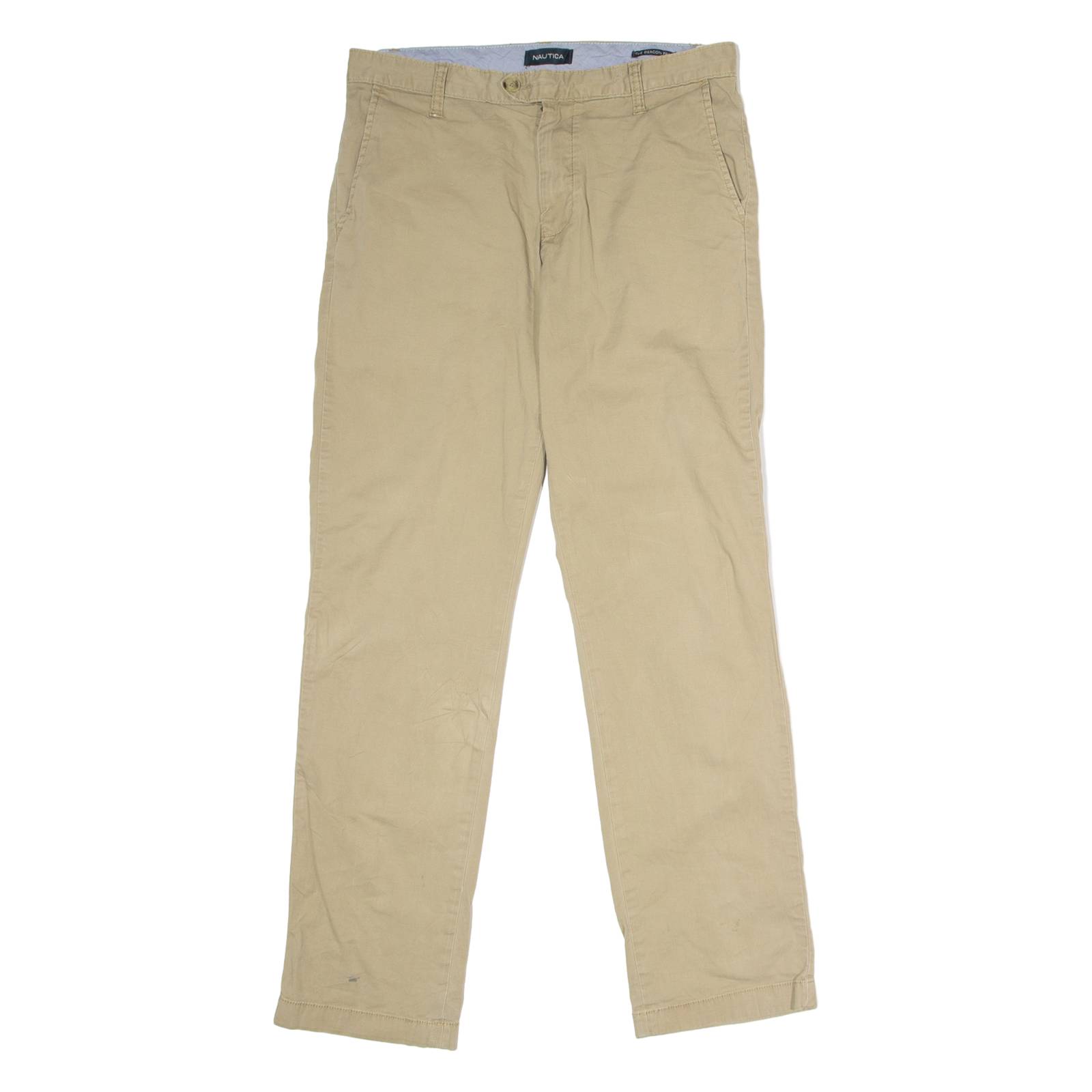 NAUTICA Beacon Chino Mens Twill Trousers Beige Regular Straight W30 L32