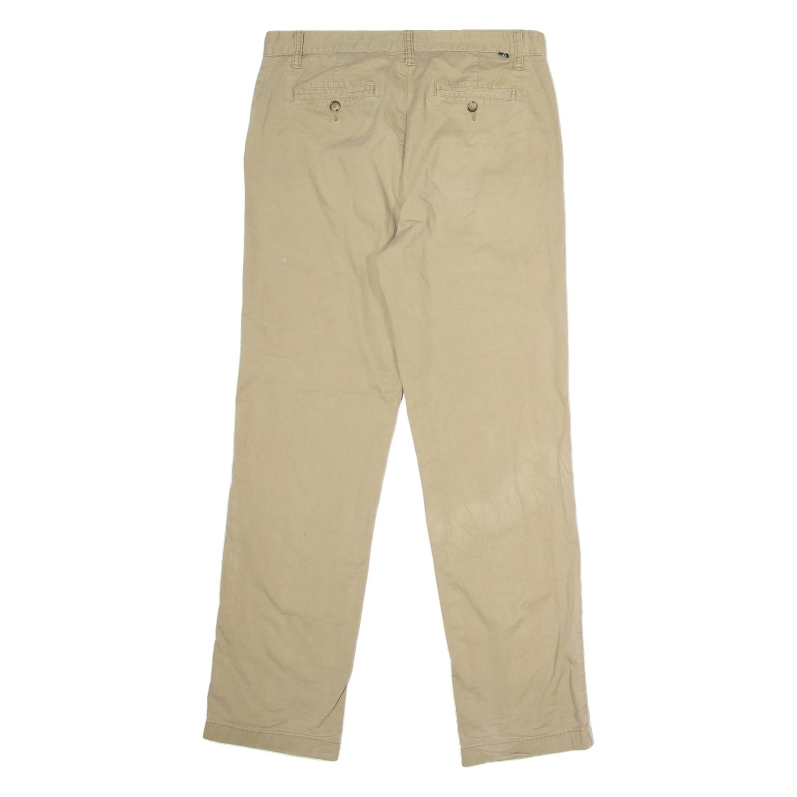NAUTICA Beacon Chino Mens Twill Trousers Beige Regular Straight W30 L32