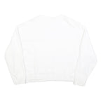 LEE Womens White Cotton Crew Neck M Sweatshirt Authentic Logo Printed Casual