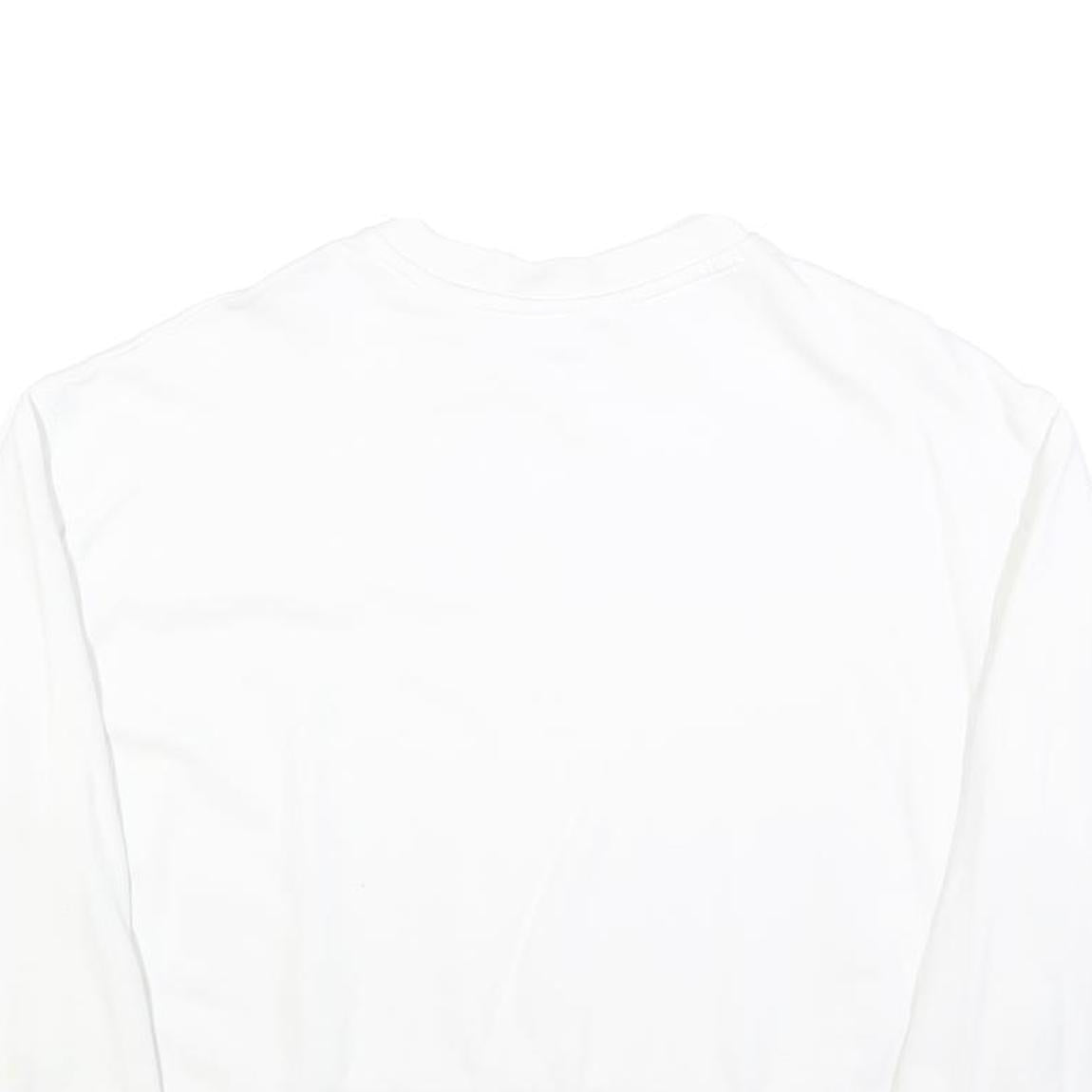 LEE Womens White Cotton Crew Neck M Sweatshirt Authentic Logo Printed Casual