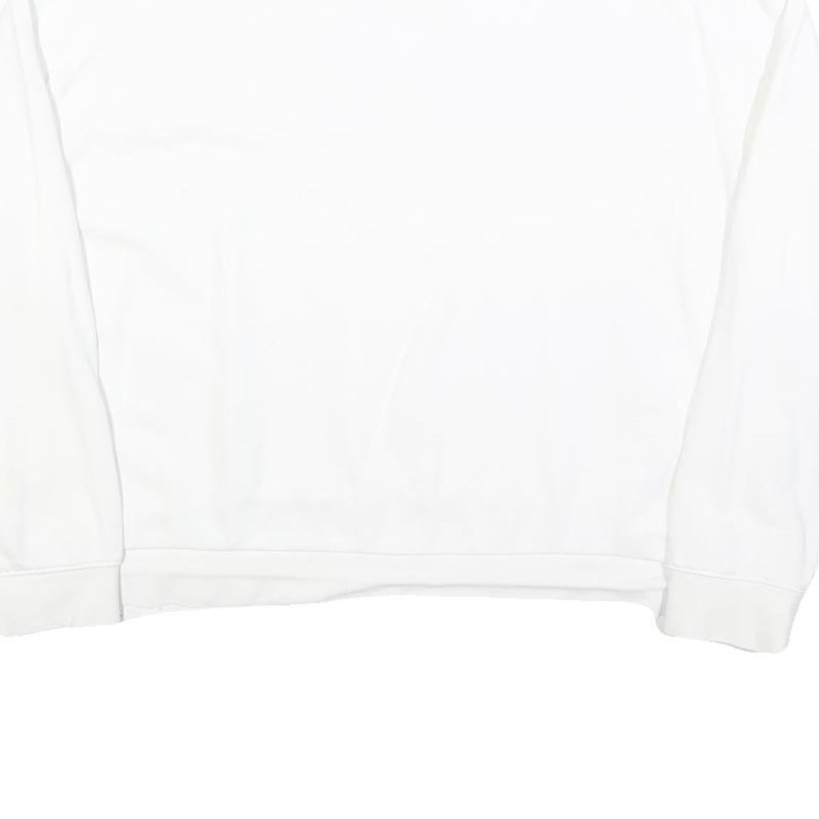 LEE Womens White Cotton Crew Neck M Sweatshirt Authentic Logo Printed Casual