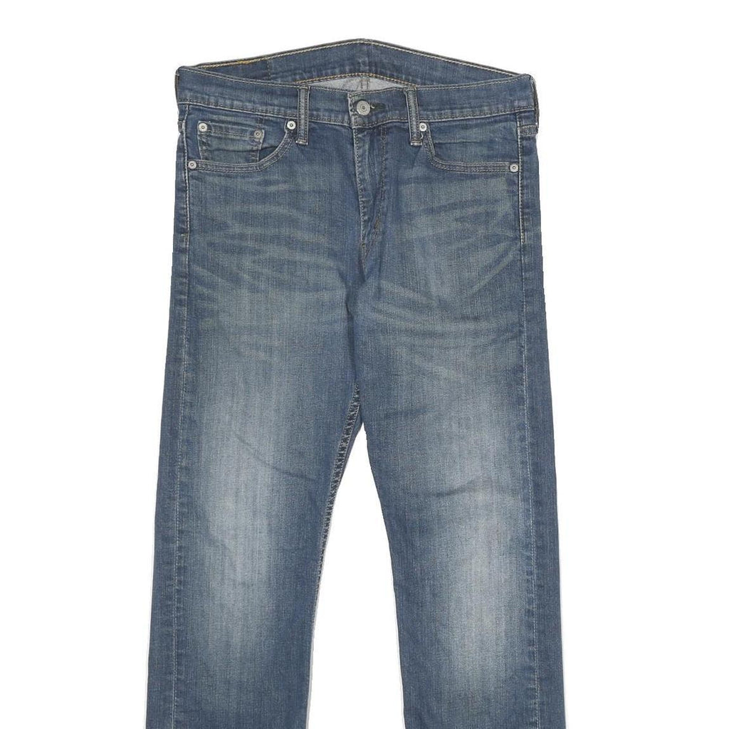 LEVI'S 513 Mens Jeans Blue Slim Straight Denim Medium W30 L32 Classic Fit Zip