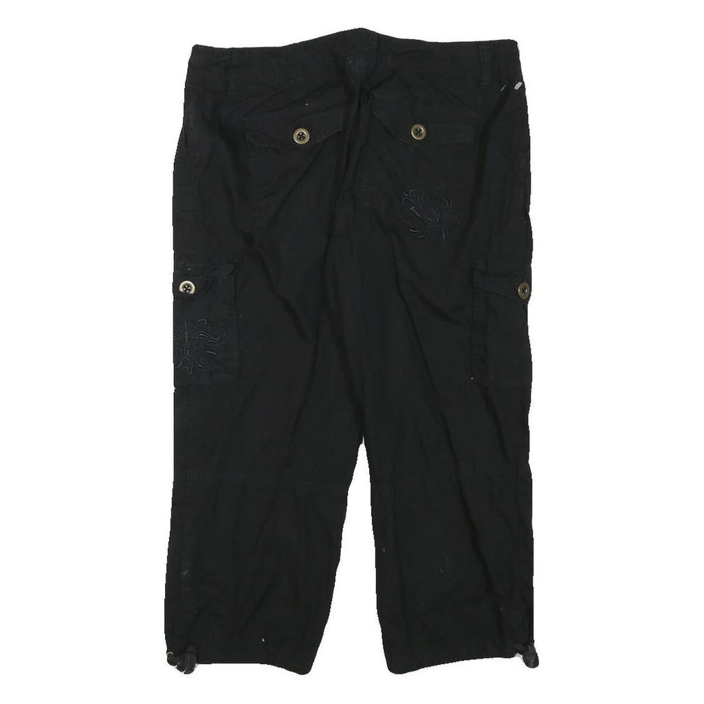 BUM EQUIPMENT Womens Black Casual Cotton Blend Cargo Shorts L W31