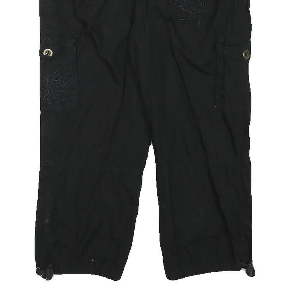 BUM EQUIPMENT Womens Black Casual Cotton Blend Cargo Shorts L W31